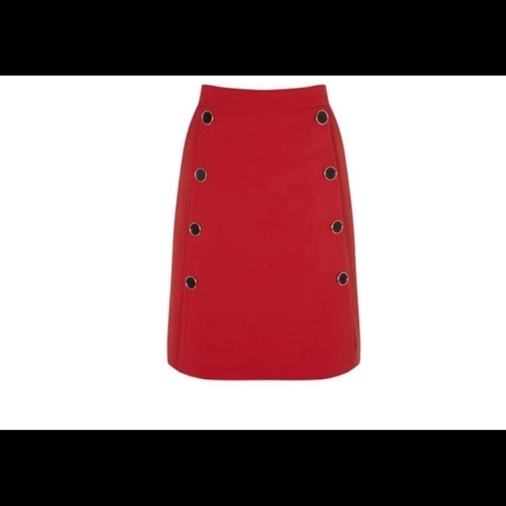 𝅺Karen Millen Military Skirt Red Size 8